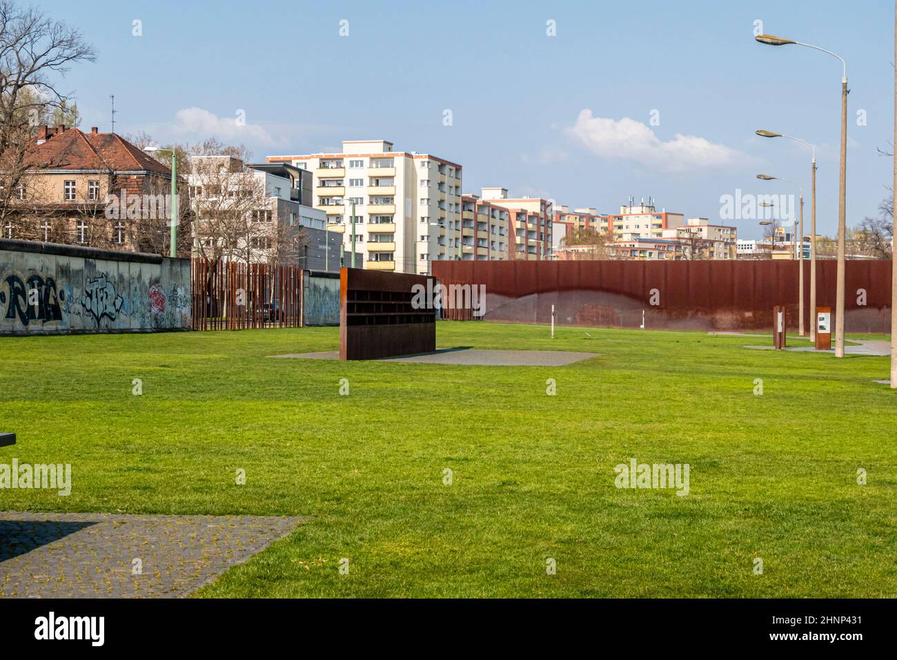 Memoriale del Muro di Berlino, Germania Foto Stock