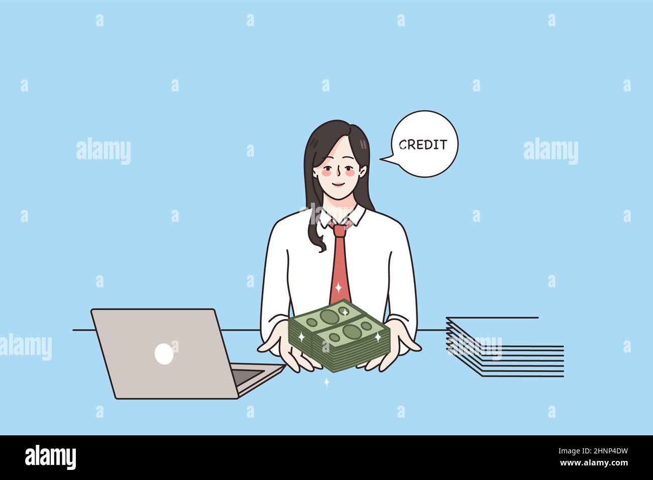 Approvazione del credito e concetto di finanziamento. Foto Stock