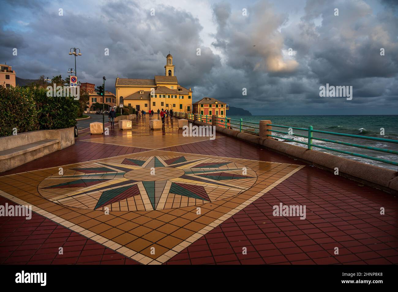 Corso Italia, lungomare di Genova Foto Stock