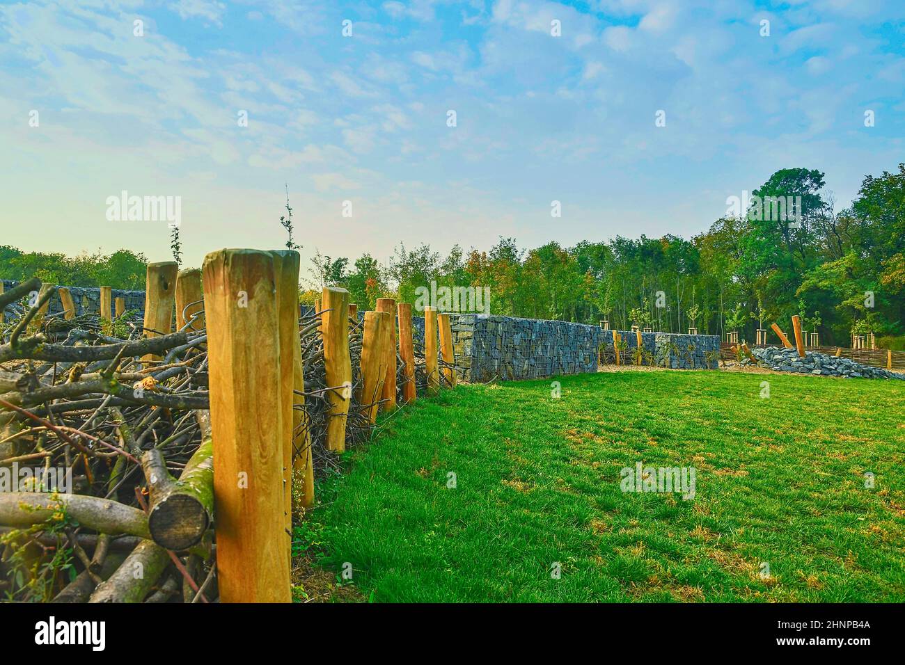 Natura parco giochi ambientale. Eco-friendly parco giochi Foto Stock