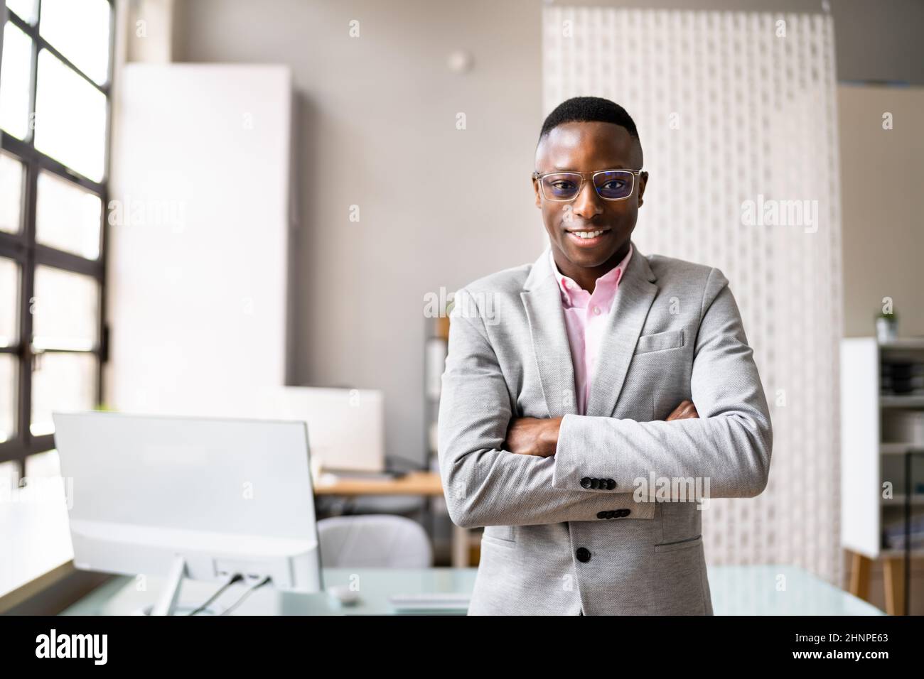 Ritratto di successo del Business Manager. Successo aziendale Foto Stock