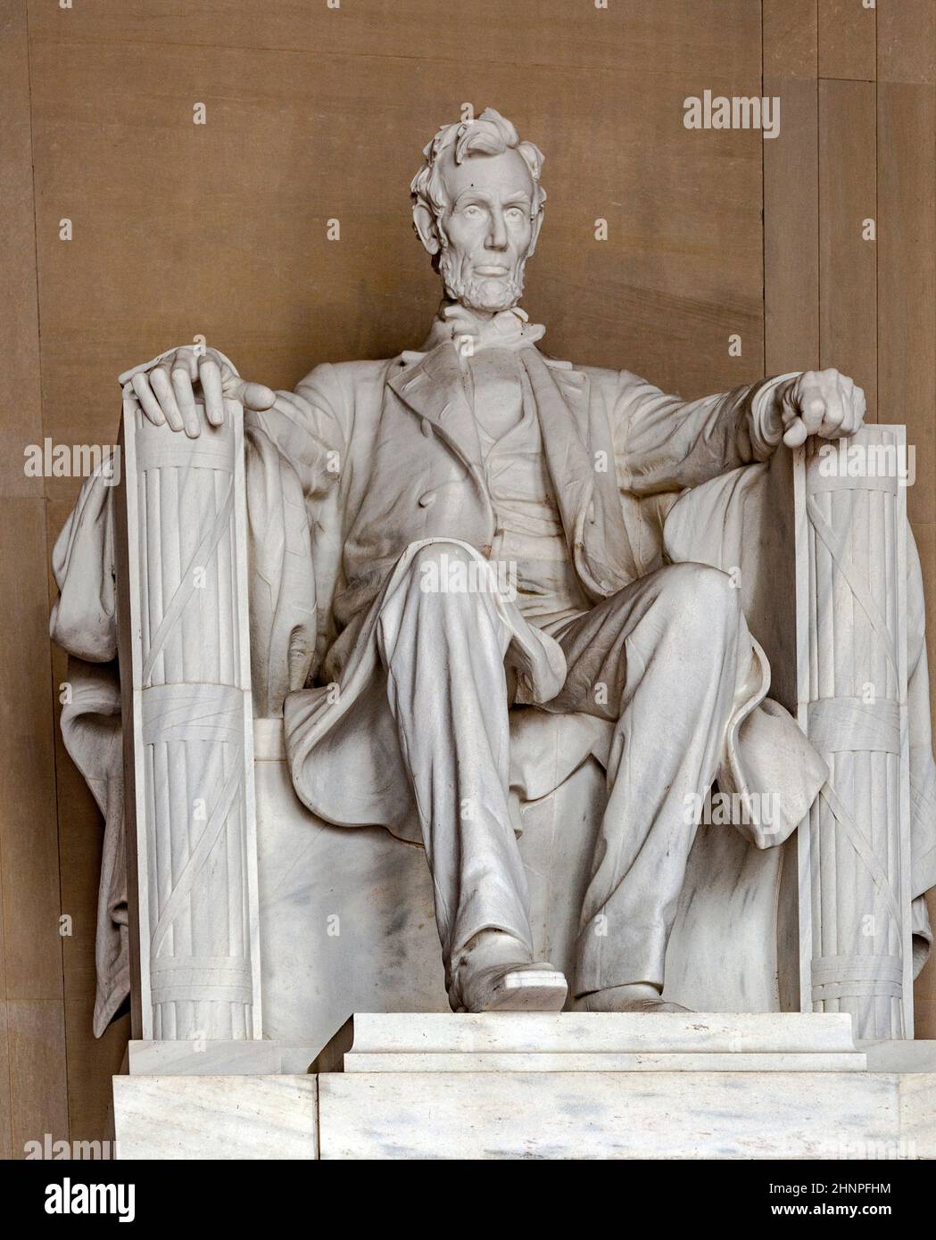 Statua di Abraham Lincoln presso il Lincoln Memorial Foto Stock