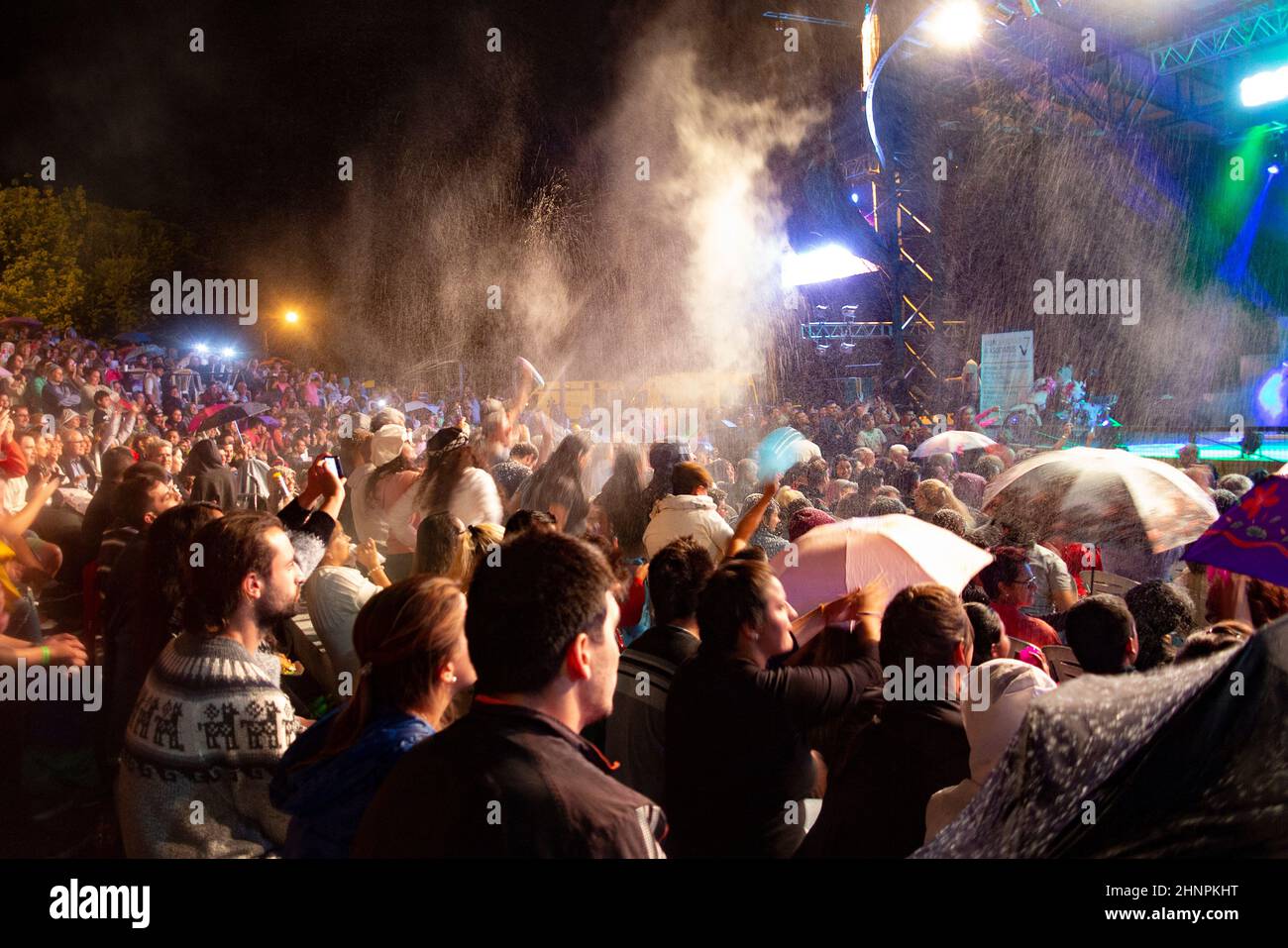 La gente gode il famoso festival annuale de Cordero Serrano in Argentina Foto Stock