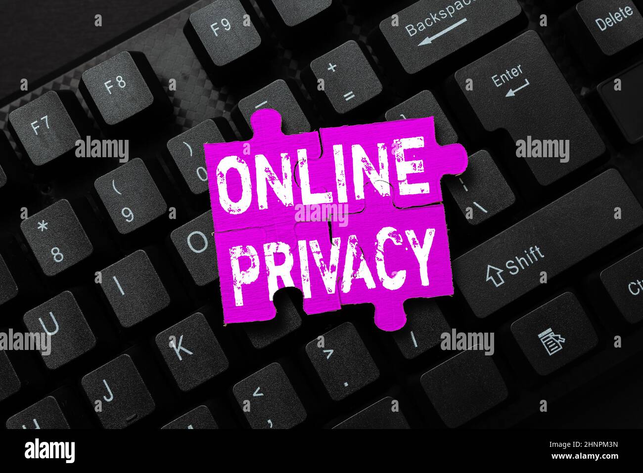 Firma visualizzazione Online Privacy, Business showcase livello di sicurezza dei dati personali pubblicati tramite Internet Typewri Business Agreement Letter Foto Stock
