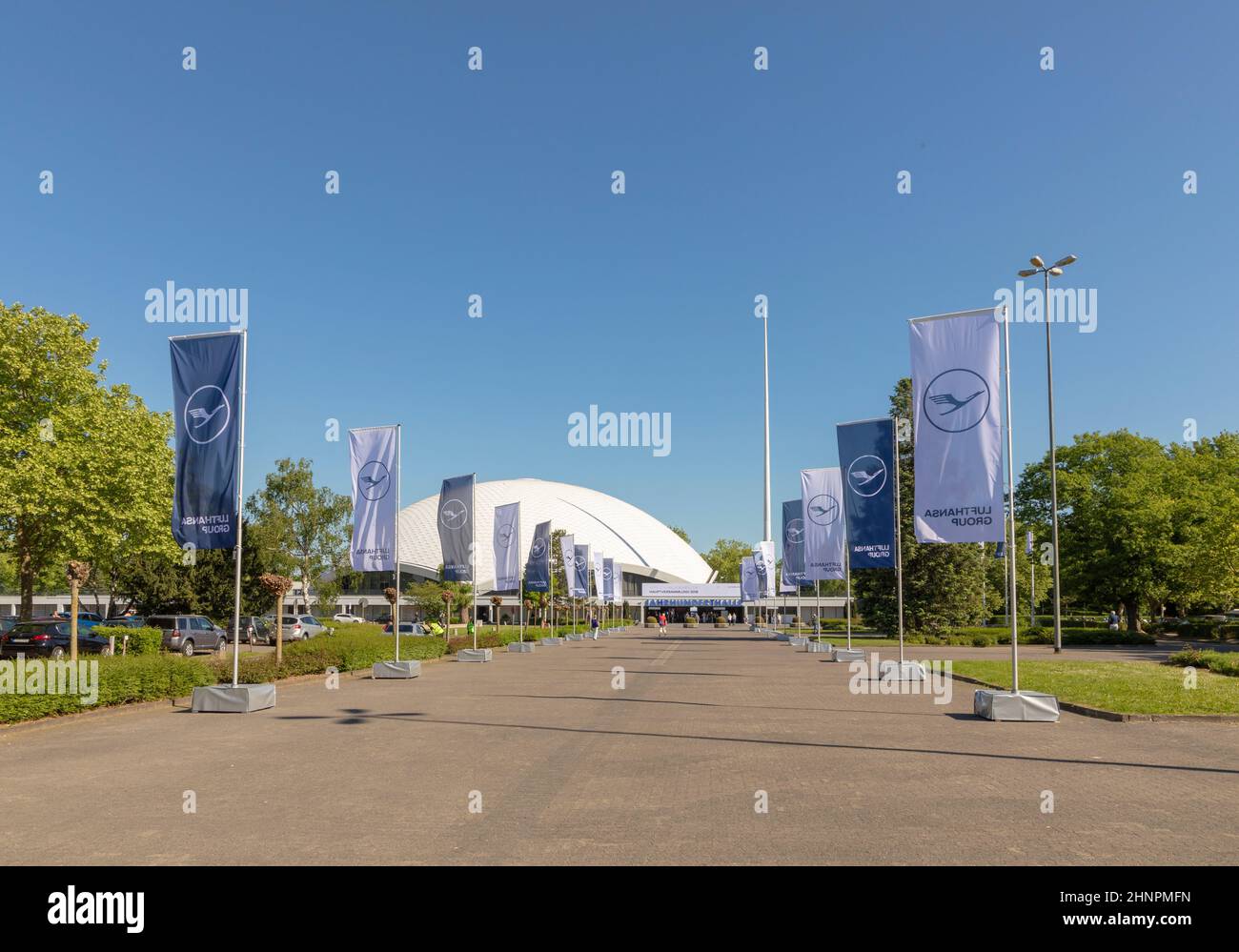 La sala concerti e congressi Jahrhunderthalle Frankfurt-Hoechst Foto Stock