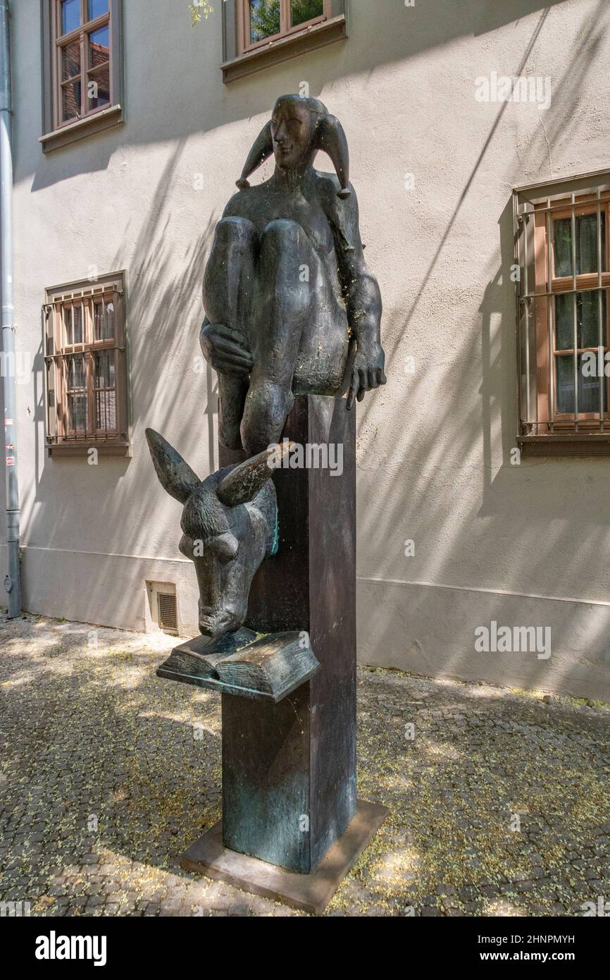 Monumento fino a Eulenspiegel è stato creato da Anke Besser-Gueth e inaugurato nel 2001 Foto Stock