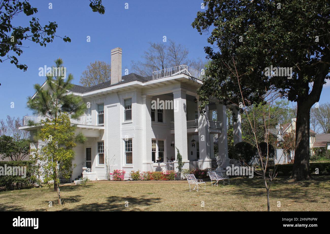 Dimora storica in Rural Small Town East Texas Foto Stock