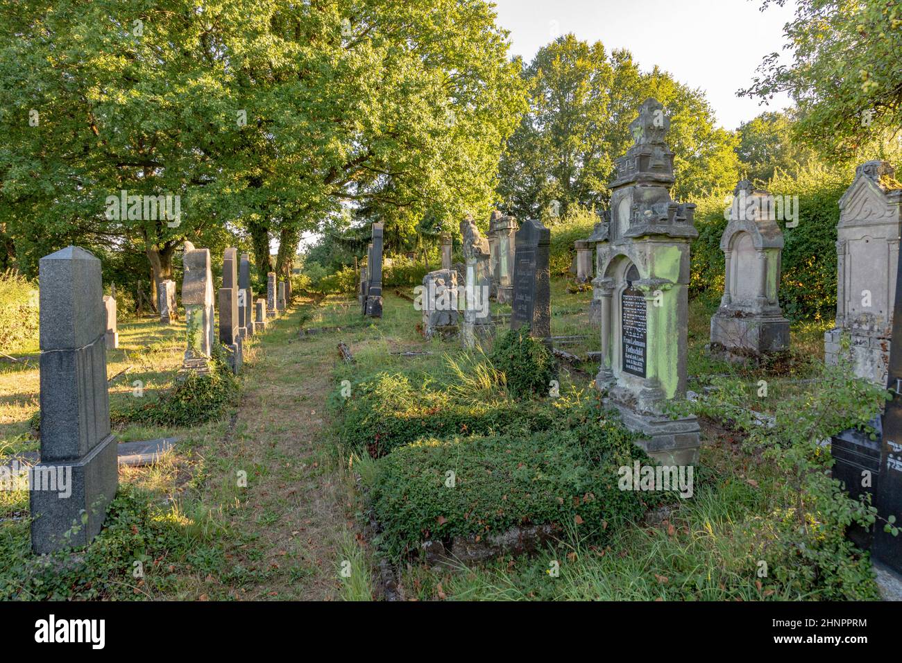 Cimitero ebraico di San Wendel a Galgenberg Foto Stock