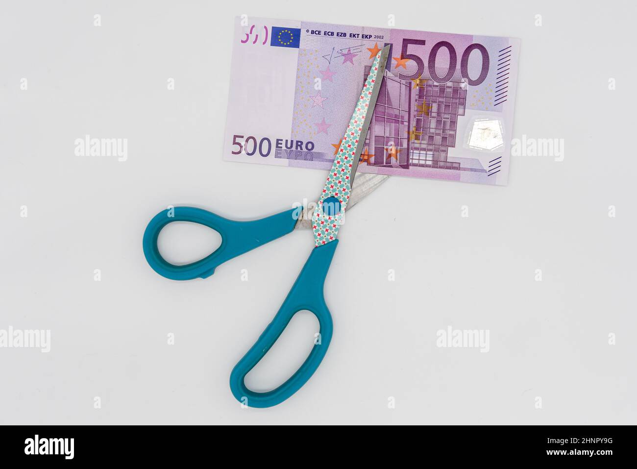 Durante la crisi dell'ecommerce le banconote in euro hanno perso il loro valore Foto Stock