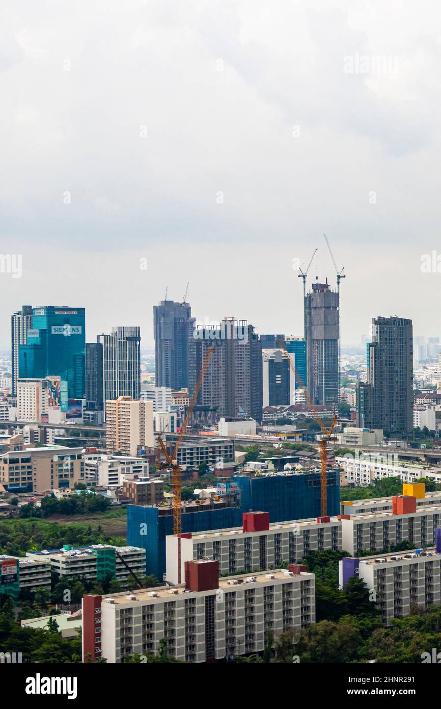 Bangkok città panorama grattacielo città della capitale della Thailandia. Foto Stock