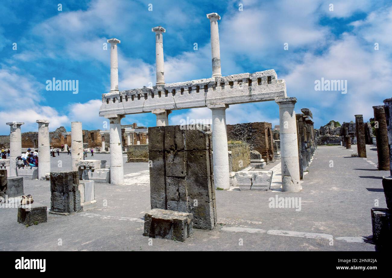 Antiche rovine di Pompei, Napes, Italia Foto Stock