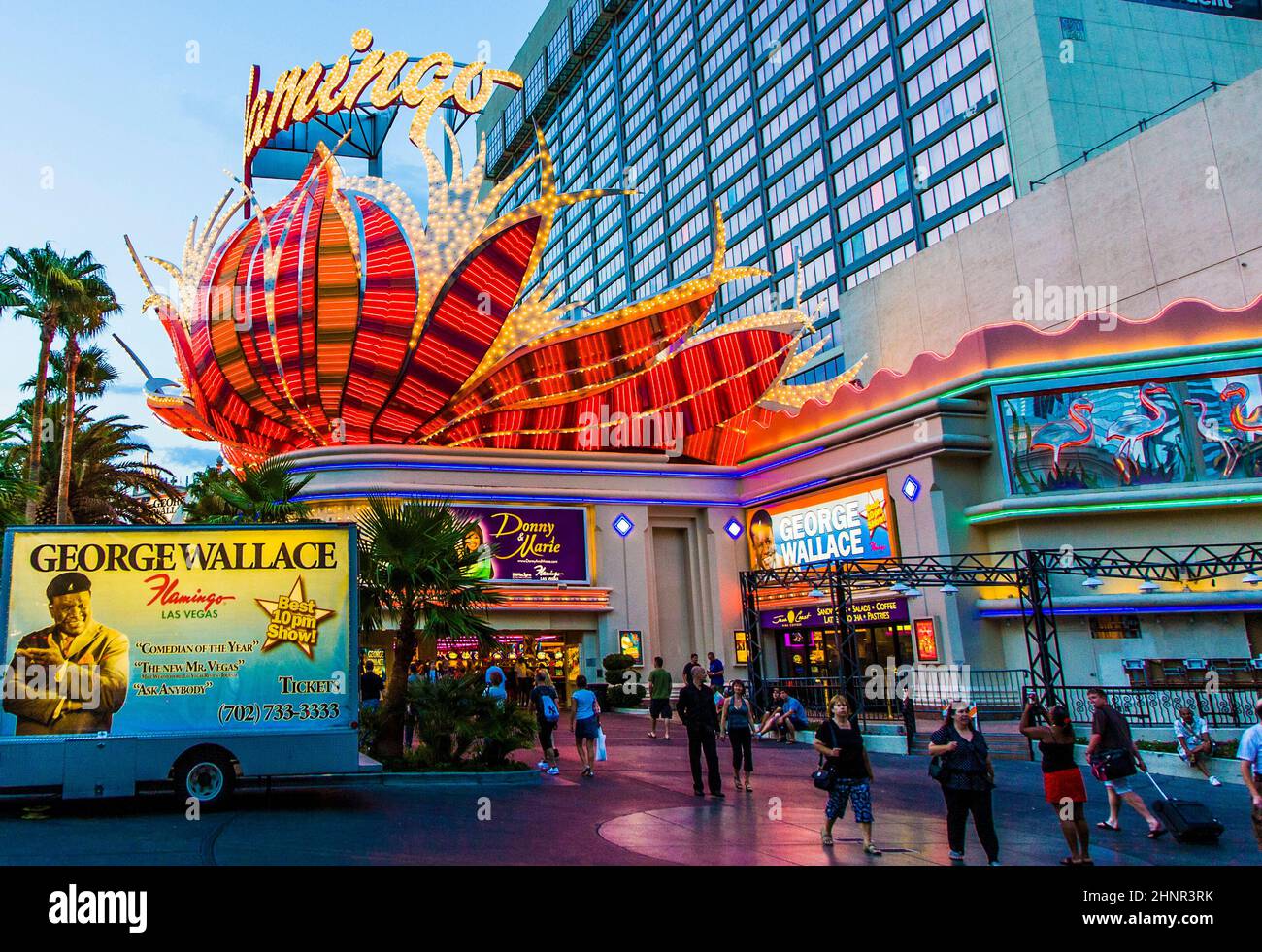 Flamingo Hotel e il gioco d'azzardo sul Las Vegas Strip Foto Stock