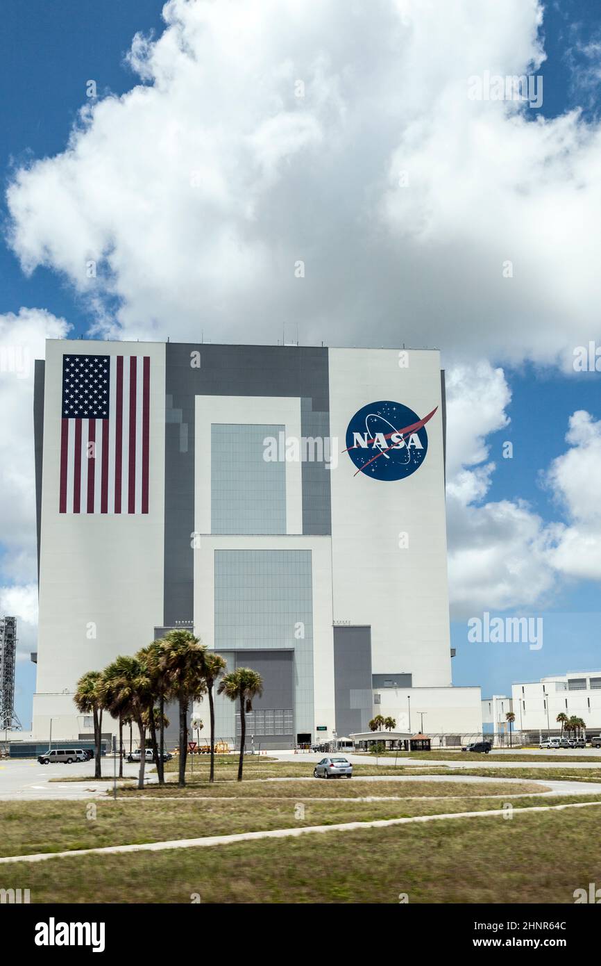 L'edificio di assemblaggio dei veicoli presso la NASA, Kennedy Space Foto Stock