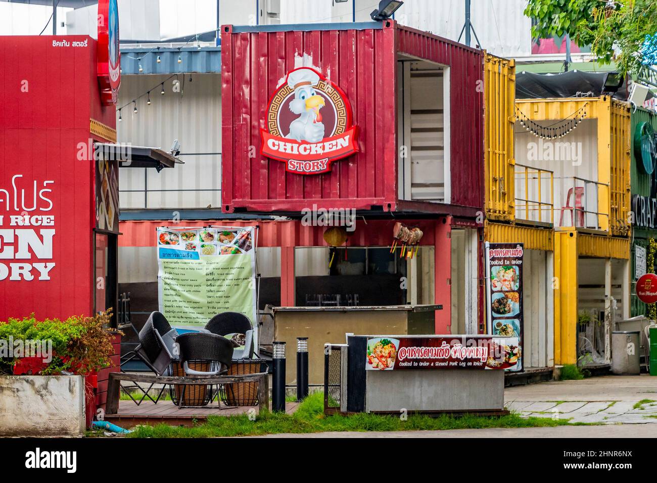 Chicken Story ristorante a Huai Khwang Bangkok Thailandia. Foto Stock