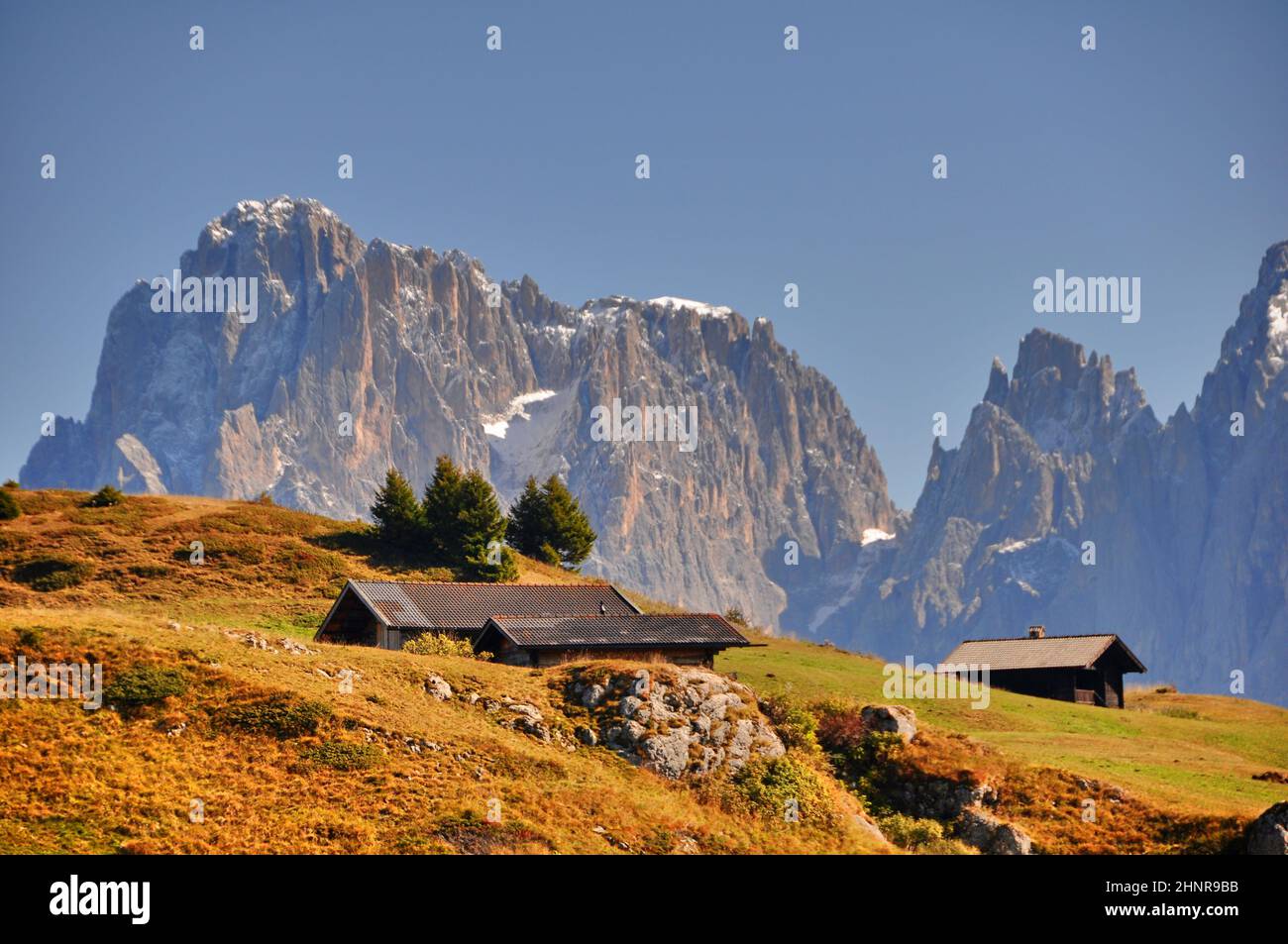 le alpi in alto adige / alpe di siusi Foto Stock