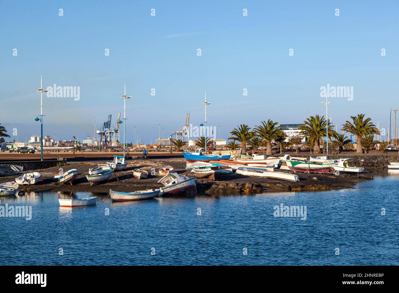Porto degli yacht ad Arrecife, Spagna Foto Stock