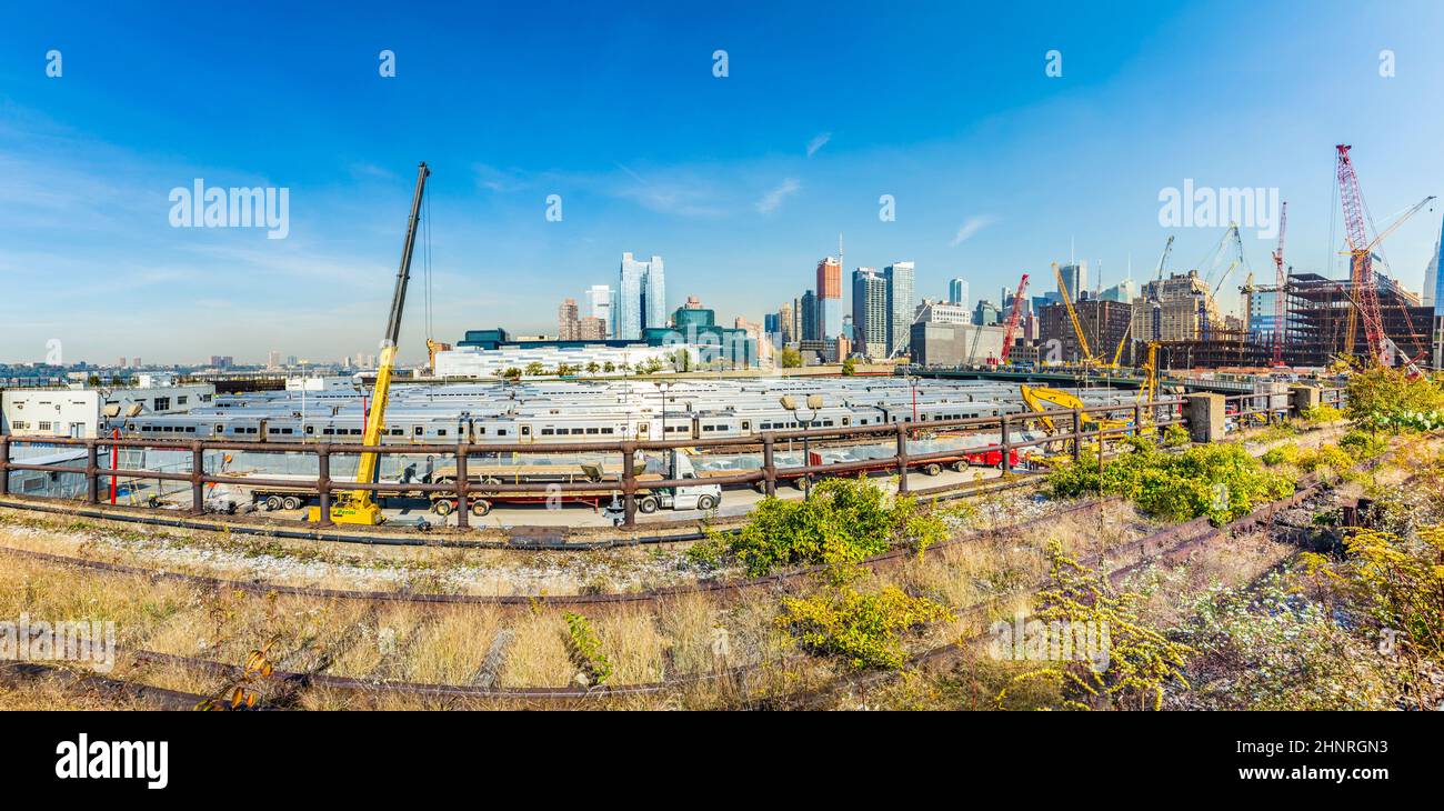 Vista del quartiere Midtown con Penn Station a New York Foto Stock