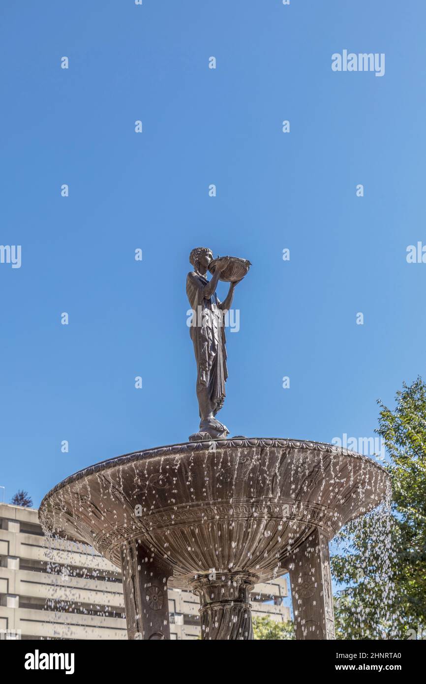 Lo Statler Foutain è una fontana art deco di Ulysses Anthony Ricci Foto Stock