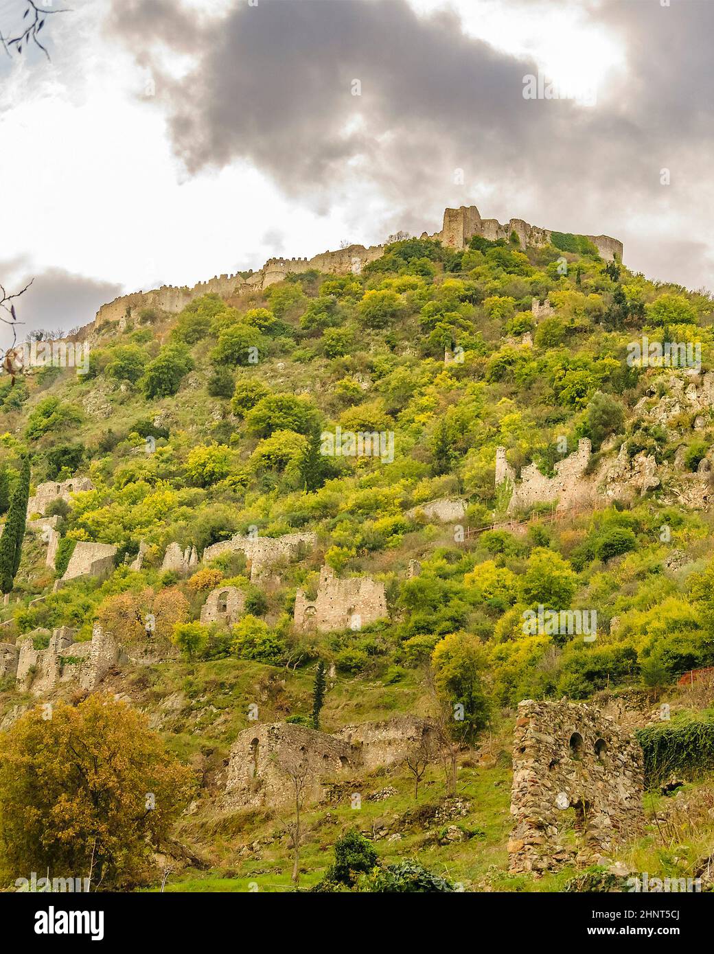 Città di Mystras, Peloponneso, Grecia Foto Stock