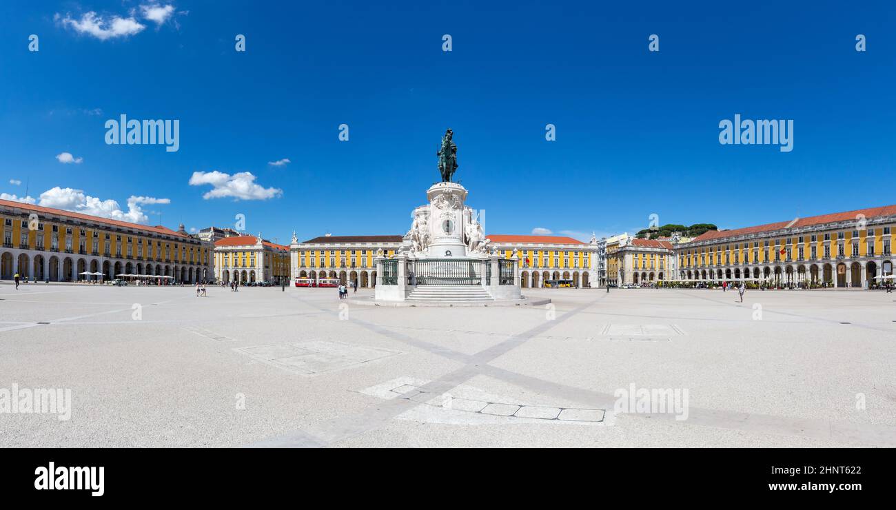 Lisbona Portogallo Praca do Comercio piazza città città viaggio panorama Foto Stock