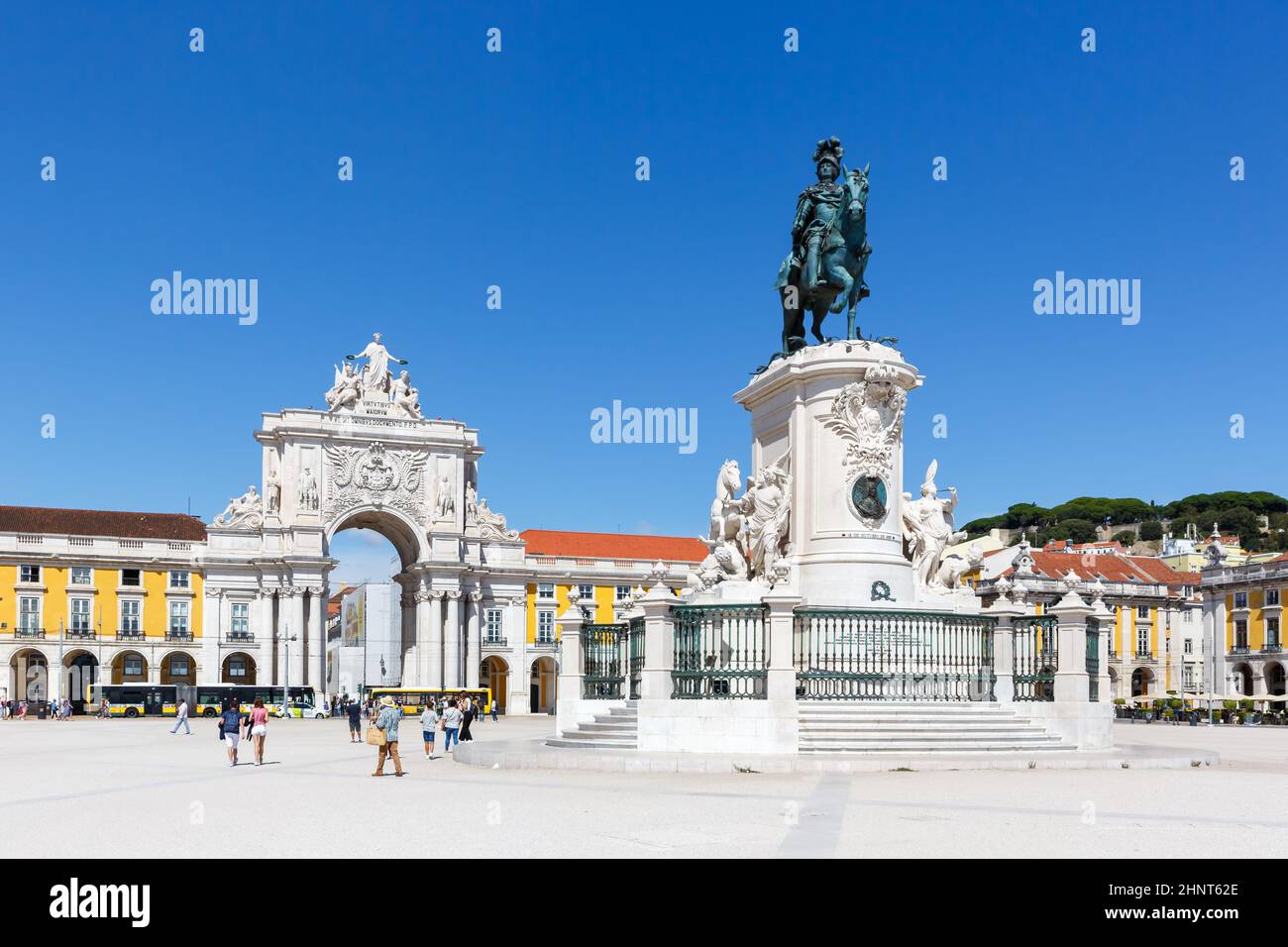 Lisbona Portogallo Praca do Comercio piazza città viaggio Foto Stock
