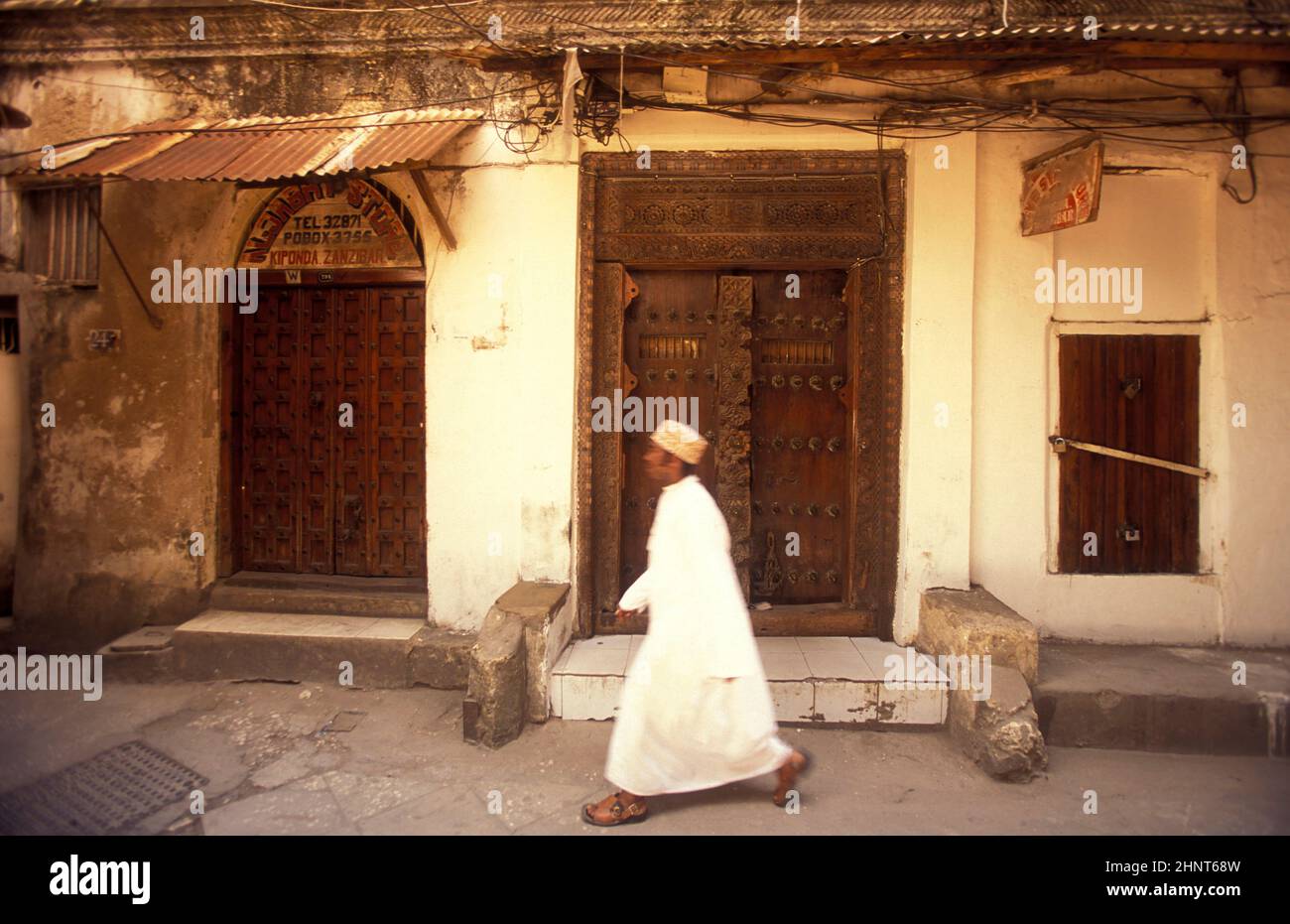 ZANZIBAR CITTÀ DI PIETRA PERSONE Foto Stock