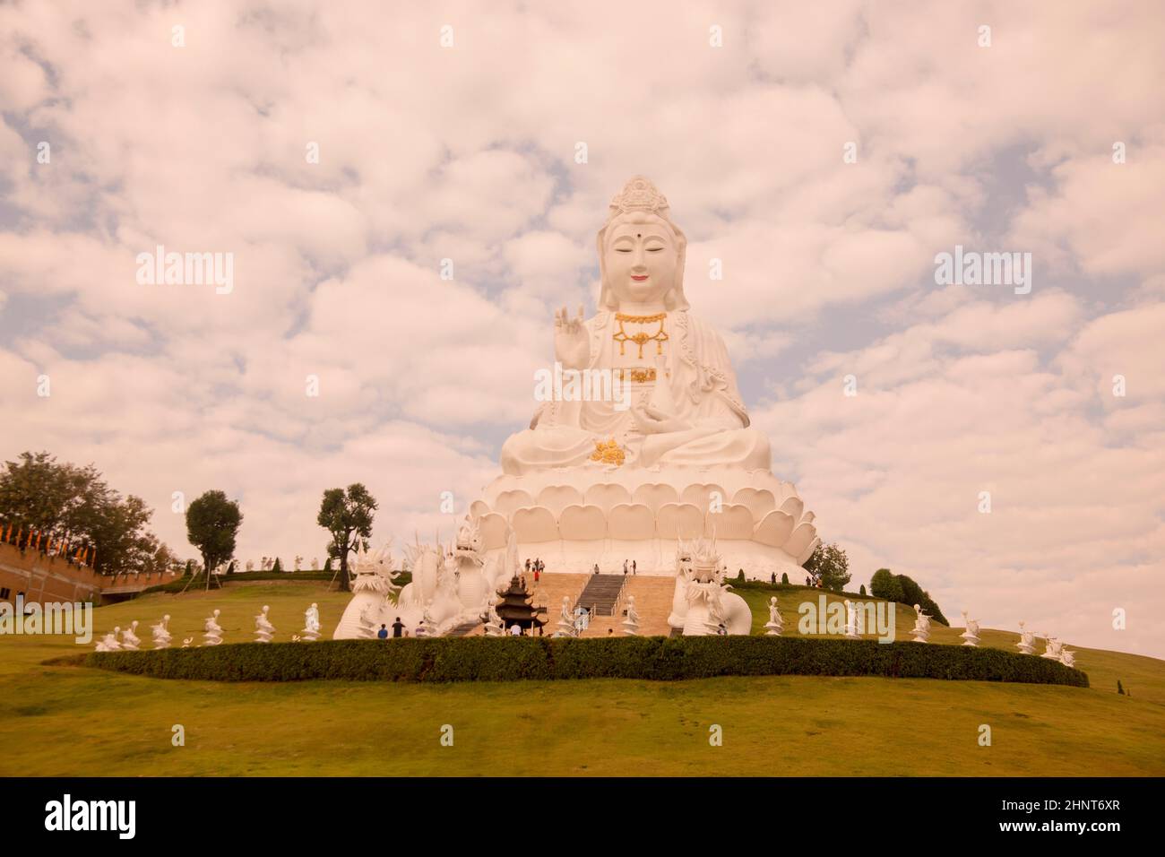 THAILANDIA CHIANG RAI WAT HUAY PLA KANG Foto Stock