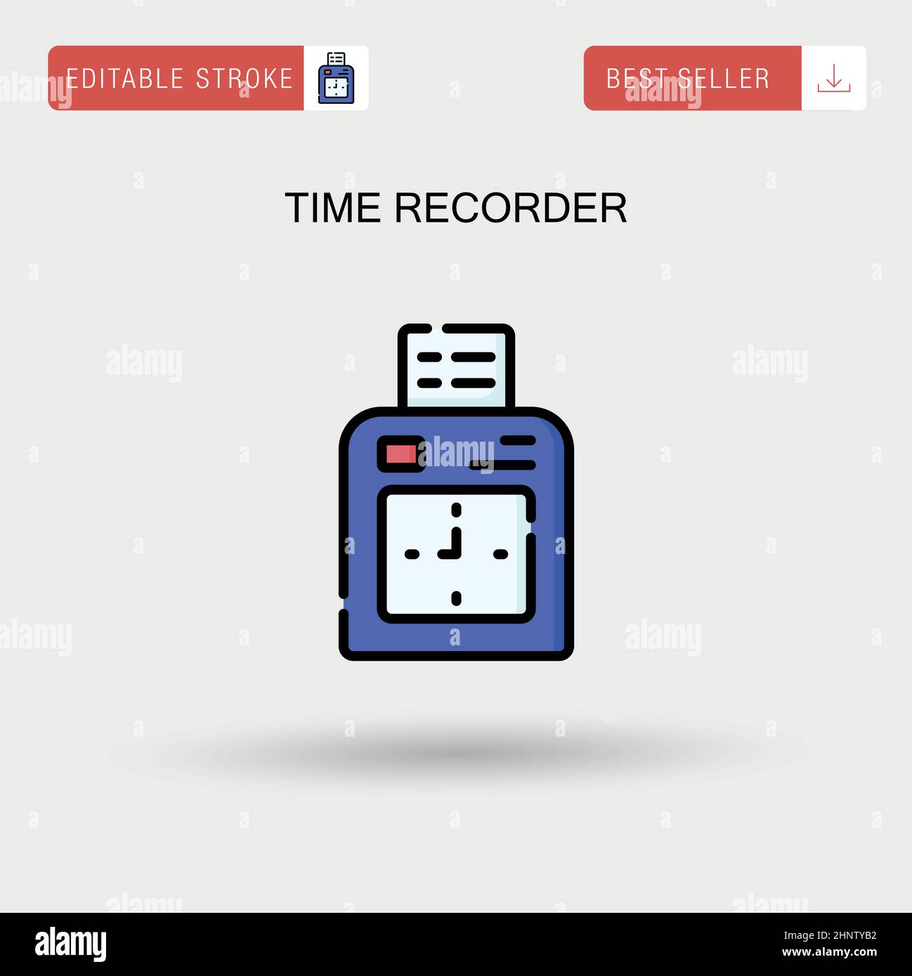 Icona vettore semplice registratore di tempo. Illustrazione Vettoriale