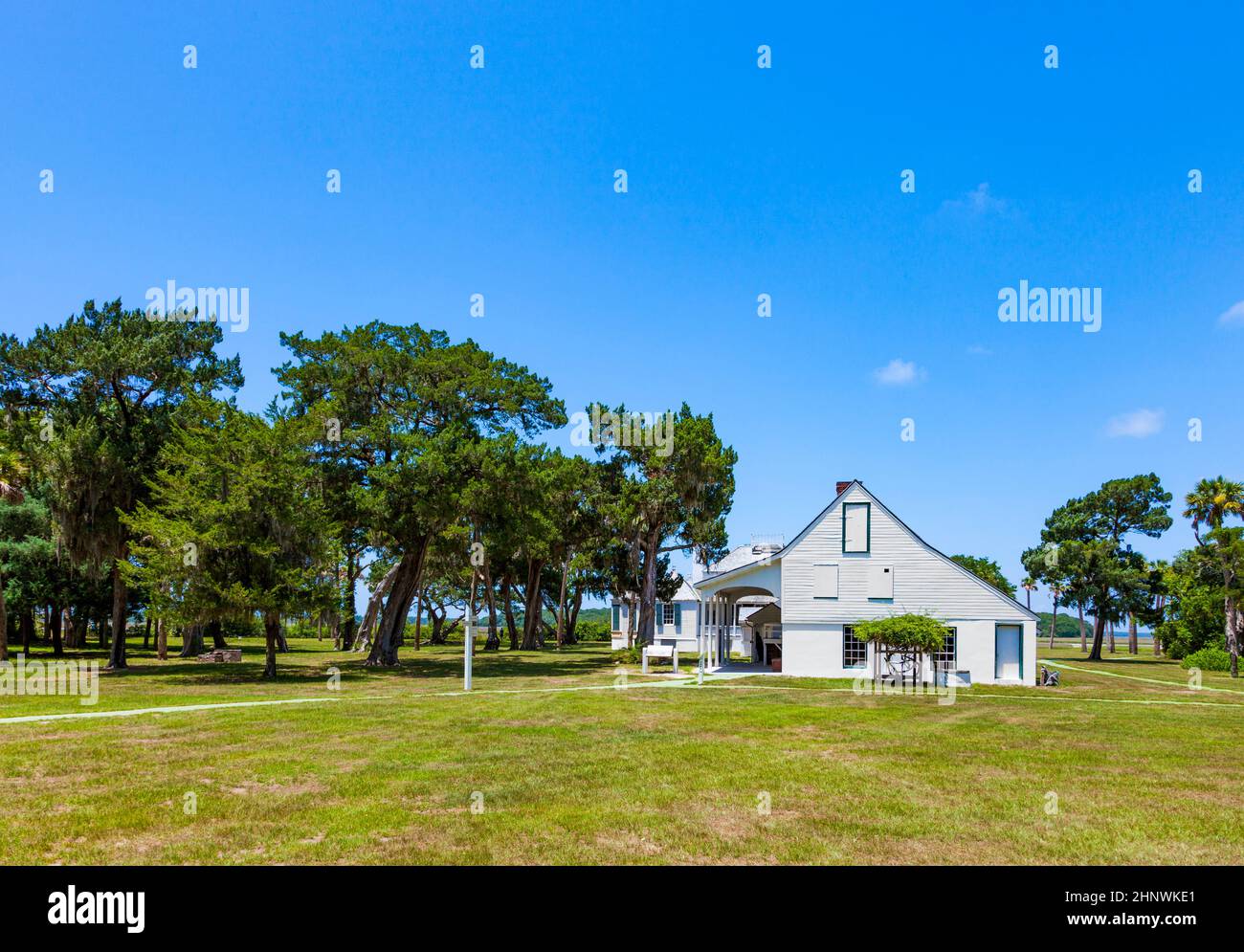 Antica casa colonica storica tipica della Carolina del Sud Foto Stock