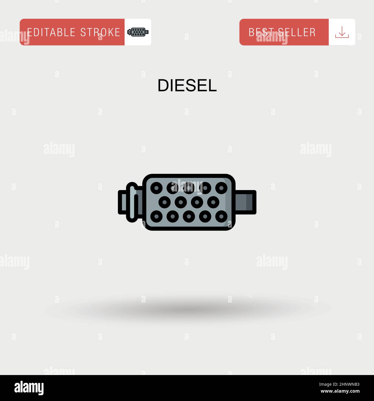 Icona vettore semplice diesel. Illustrazione Vettoriale