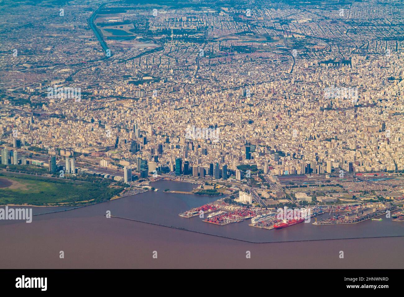 Antenna di skyline di BuenosAires Foto Stock