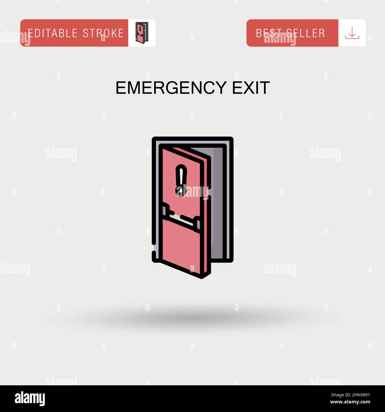 Icona vettore semplice uscita di emergenza. Illustrazione Vettoriale