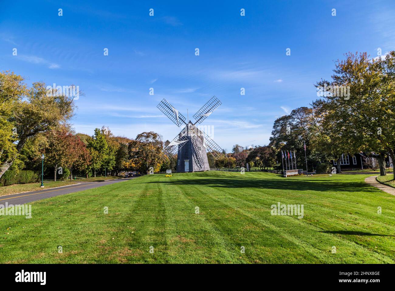 Tipico mulino d'epoca classico a East Hampton Foto Stock