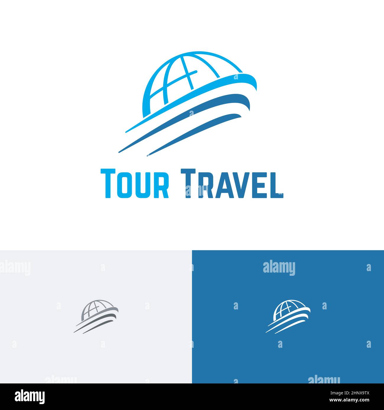 World Globe Tour Travel Holiday Vacation Agency Simple Abstract Logo Illustrazione Vettoriale
