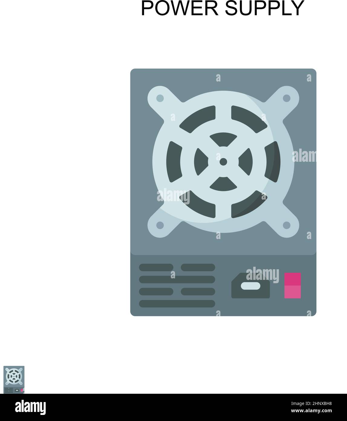 Alimentazione semplice icona vettoriale. Modello di disegno del simbolo di illustrazione per l'elemento dell'interfaccia utente mobile Web. Illustrazione Vettoriale