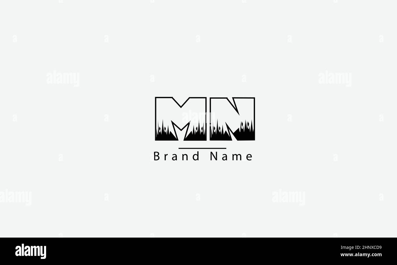 MN NM M N modello di logo vettoriale astratto Illustrazione Vettoriale