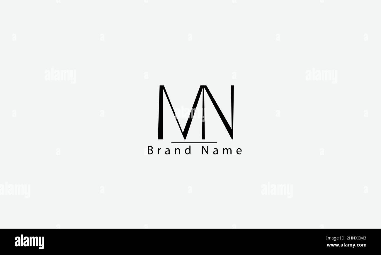 MN NM M N modello di logo vettoriale astratto Illustrazione Vettoriale