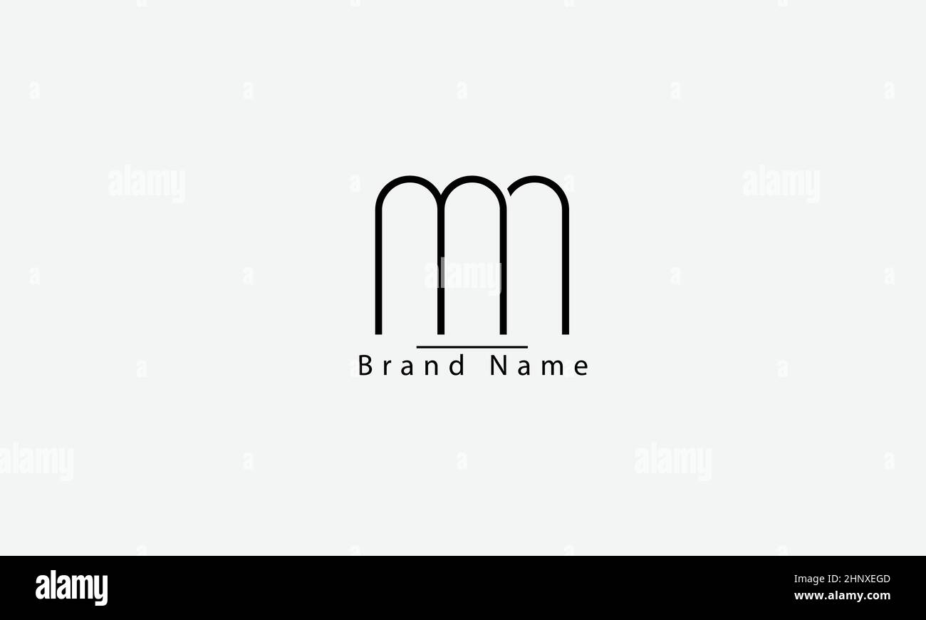 MN NM M N modello di logo vettoriale astratto Illustrazione Vettoriale