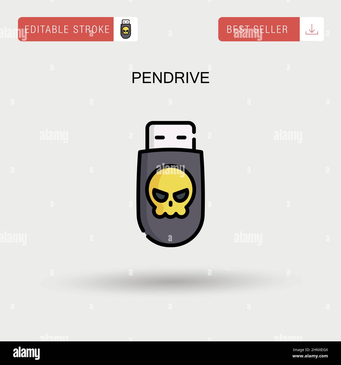 Icona vettore semplice Pendrive. Illustrazione Vettoriale