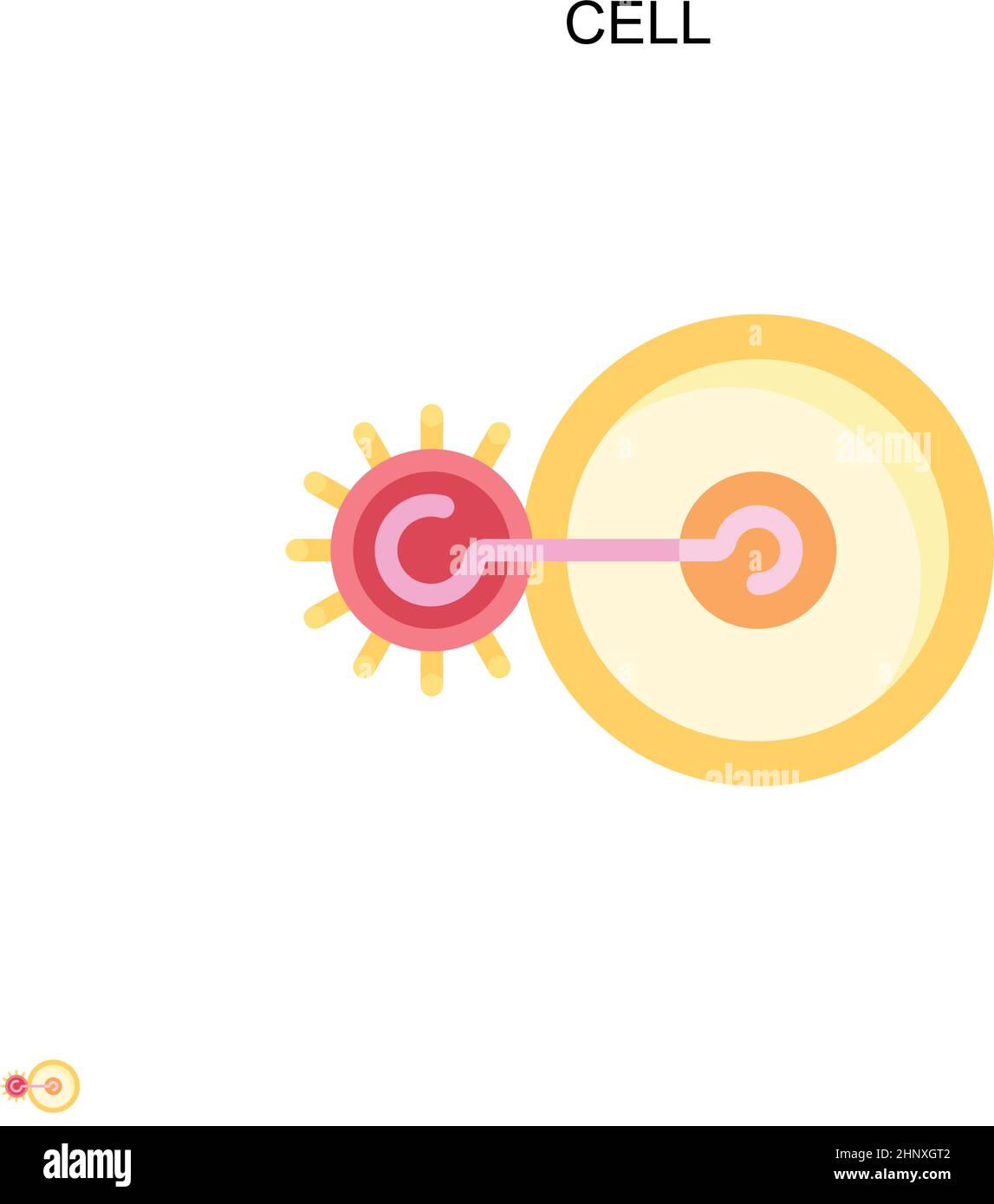 Icona vettore cella semplice. Modello di disegno del simbolo di illustrazione per l'elemento dell'interfaccia utente mobile Web. Illustrazione Vettoriale