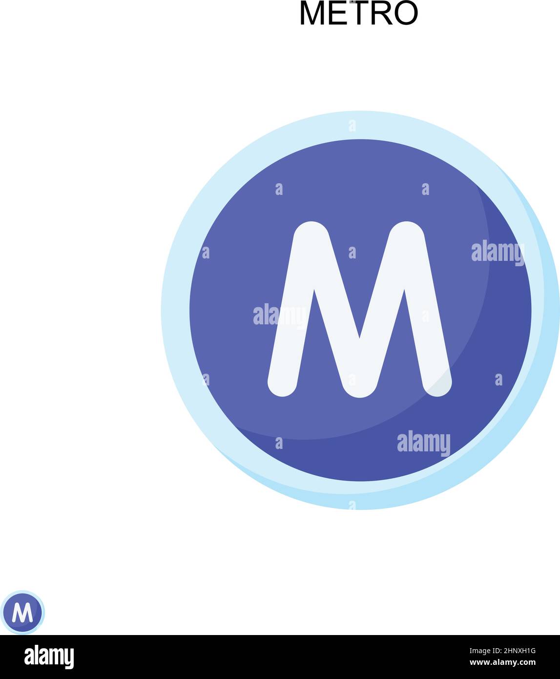 Icona Metro Simple Vector. Modello di disegno del simbolo di illustrazione per l'elemento dell'interfaccia utente mobile Web. Illustrazione Vettoriale