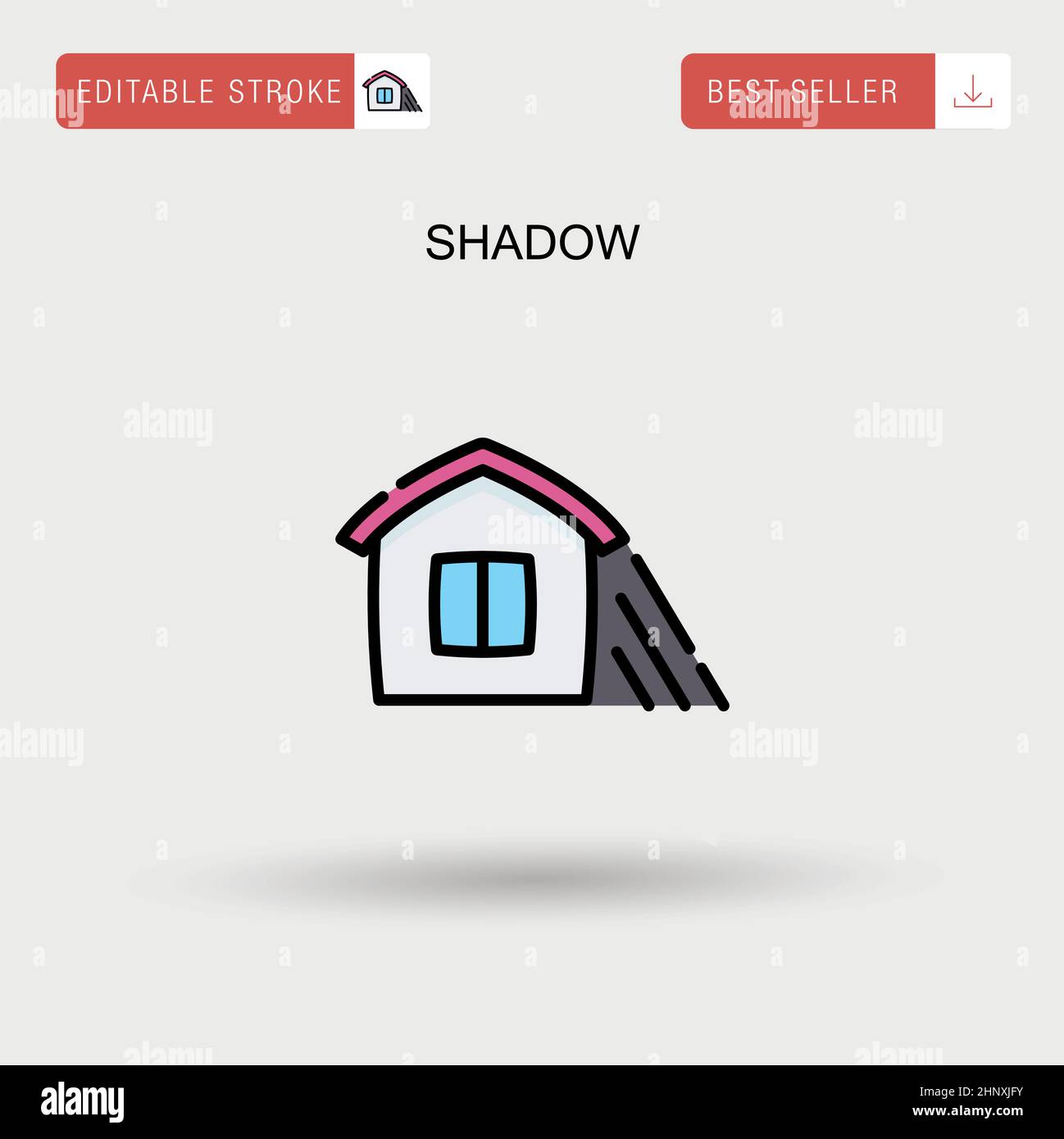 Icona Shadow Simple Vector. Illustrazione Vettoriale