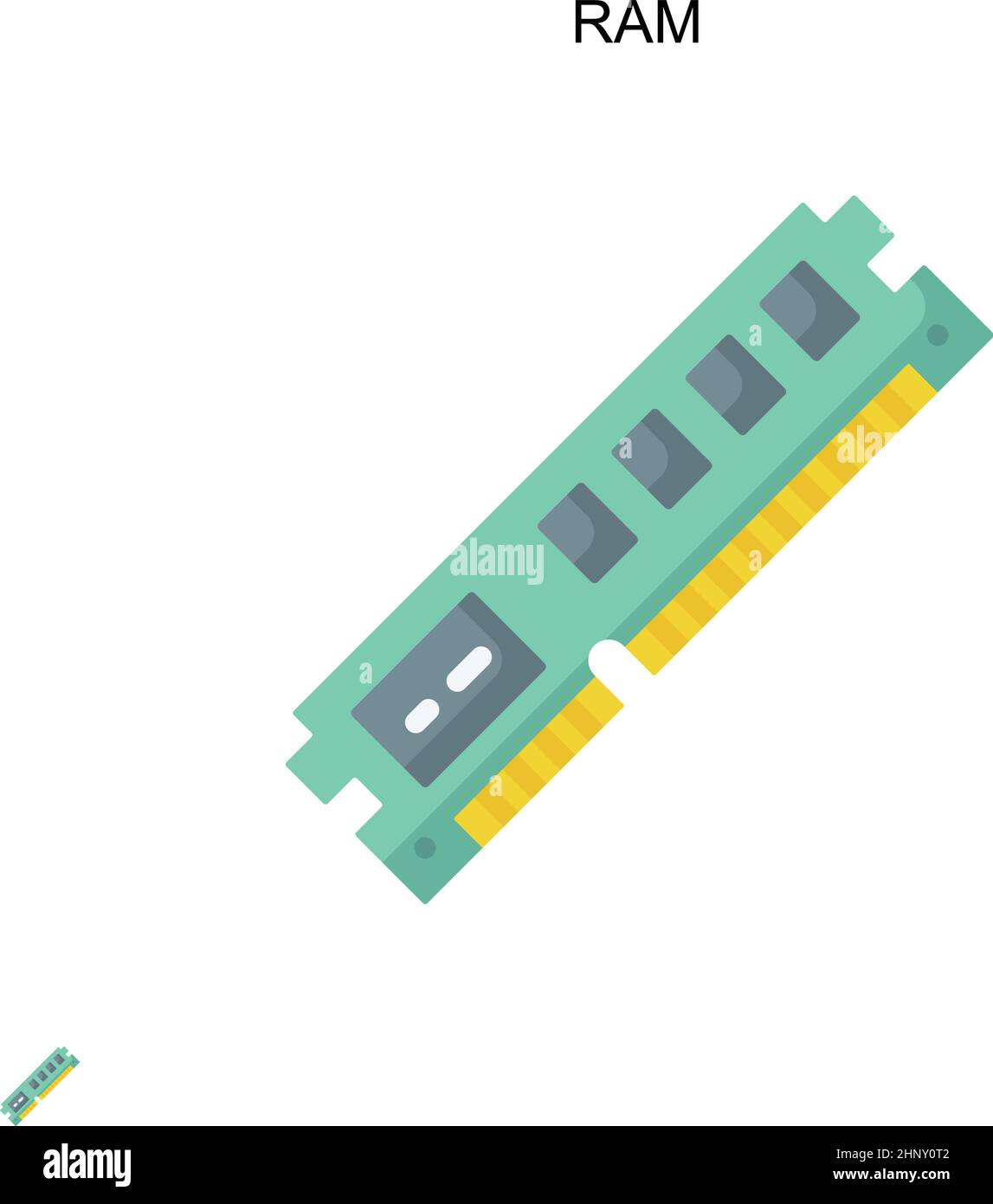 Icona vettore semplice RAM. Modello di disegno del simbolo di illustrazione  per l'elemento dell'interfaccia utente mobile Web Immagine e Vettoriale -  Alamy