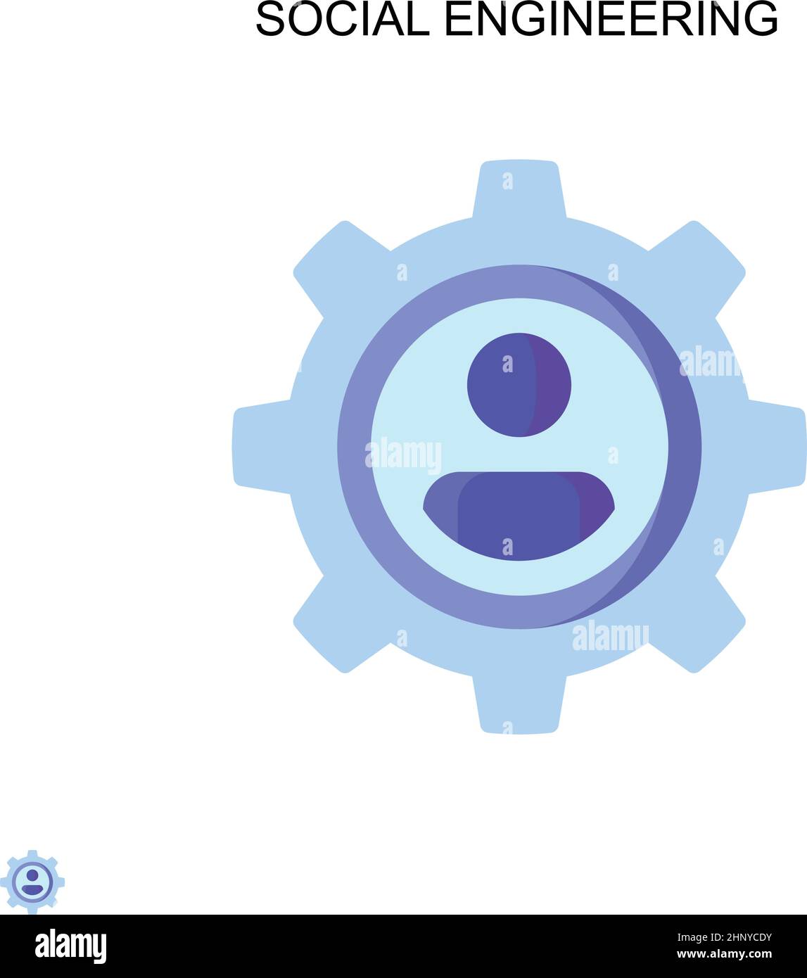 Social engineering semplice icona vettoriale. Modello di disegno del simbolo di illustrazione per l'elemento dell'interfaccia utente mobile Web. Illustrazione Vettoriale