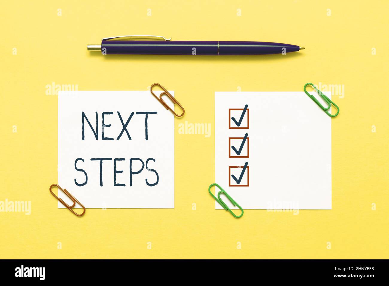 Testo che mostra l'ispirazione passi successivi, il numero di foto concettuale del processo che sta per essere fatto dopo la pianificazione corrente di un pensiero critico trovare indizi An Foto Stock