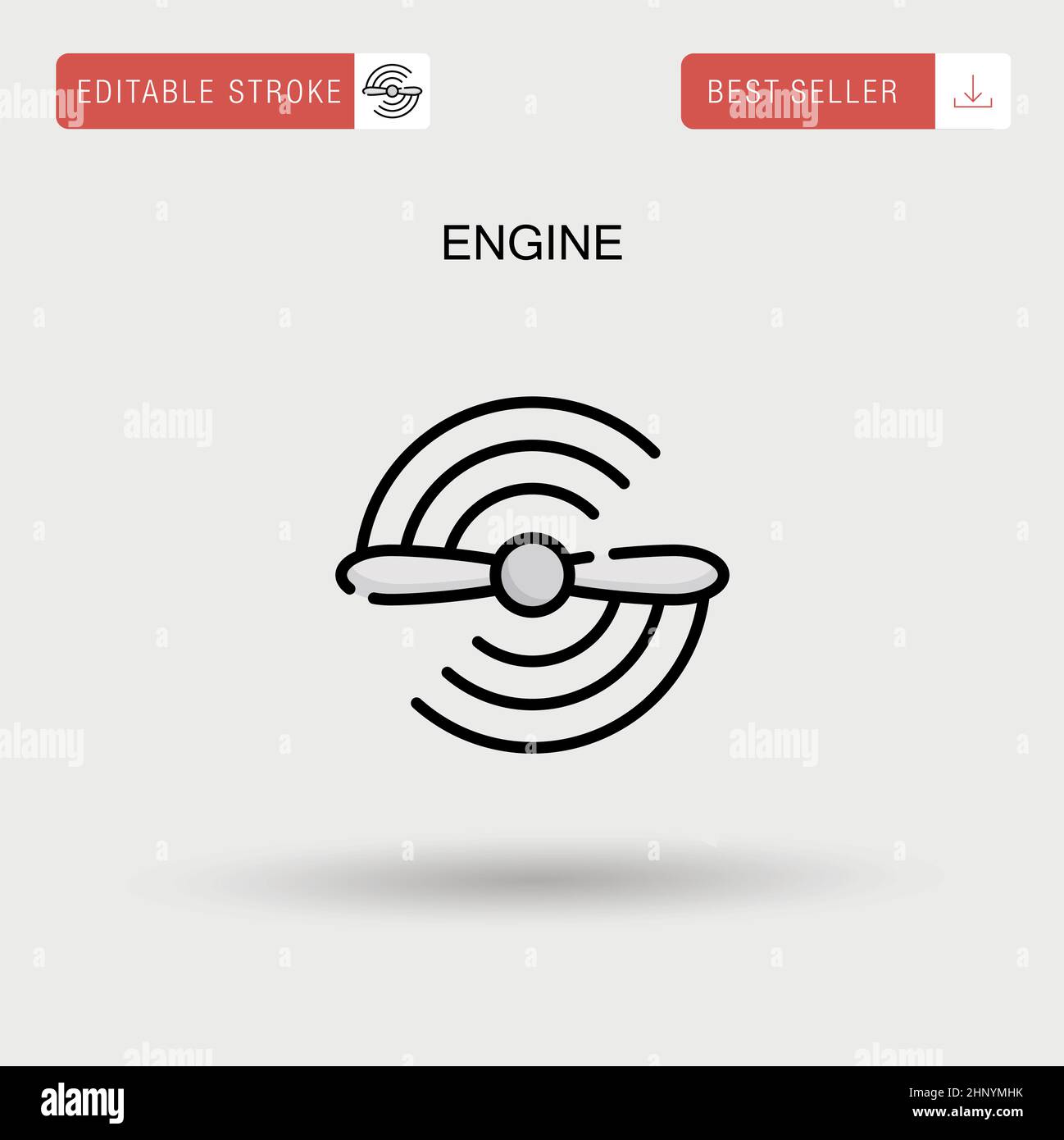 Icona vettore motore semplice. Illustrazione Vettoriale