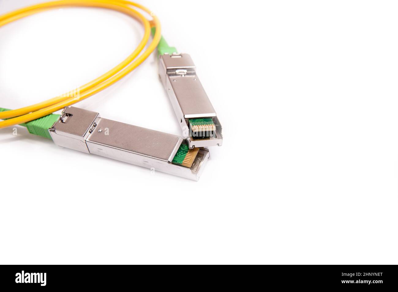 Modulo SFP Gigabit ottico per switch di rete Foto Stock