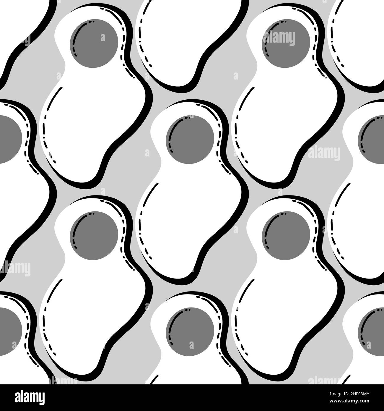 I bambini hanno un motivo di uova strapazzate senza cuciture per tessuti e confezioni, regali, carte e biancheria Foto Stock