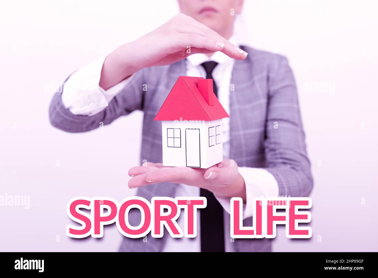 Ispirazione mostrando segno Sport vita, Business vetrina Fond di sport o altre attività all'aperto fisicamente attivo agente immobiliare vendere nuovo Prop Foto Stock