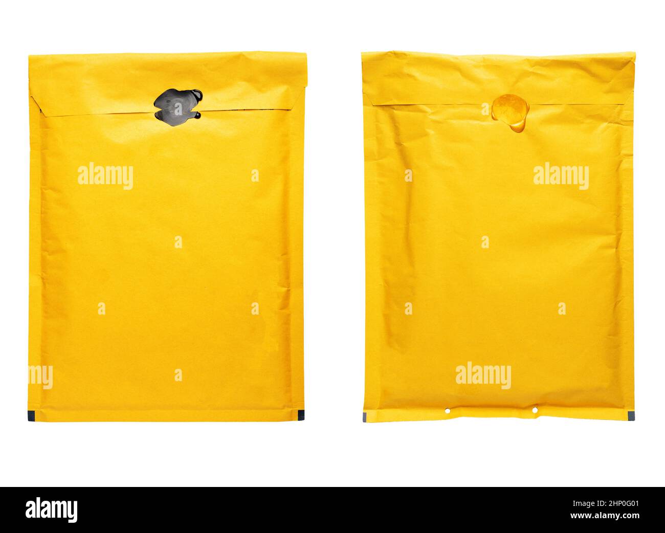 Busta spessa su sfondo bianco Foto Stock